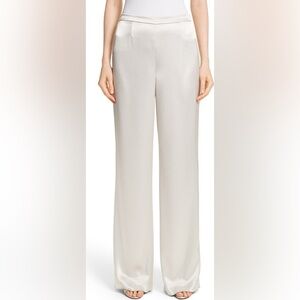 St. John Liquid Satin Pants NWT in Platinum